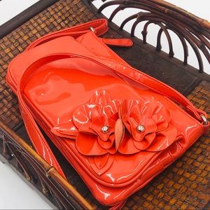 Nicole orange zippered crossbody